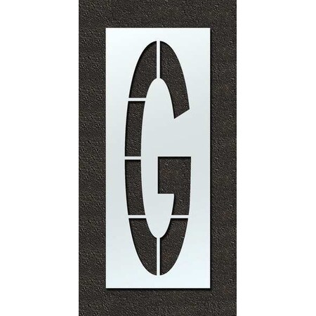 Airport Pavement Stencil, Letter, G, 108 in Character Height, Highway Gothic Font, Polyethylene MPN:STL-108-F108G