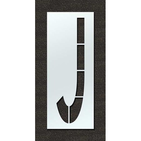Airport Pavement Stencil, Letter, 108 in Character Height, Highway Gothic Font, Polyethylene, Clear MPN:STL-108-F108J