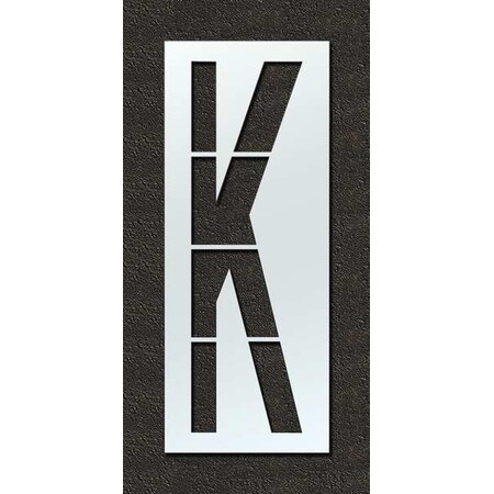 Airport Pavement Stencil, Letter, K, 108 in Character Height, Highway Gothic Font, Polyethylene MPN:STL-108-F108K