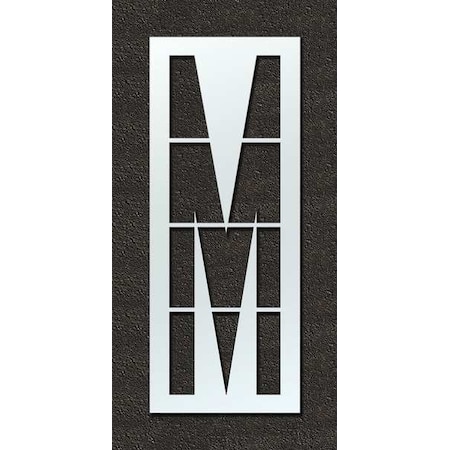 Airport Pavement Stencil, Letter, 108 in Character Height, Highway Gothic Font, Polyethylene, Clear MPN:STL-108-F108M