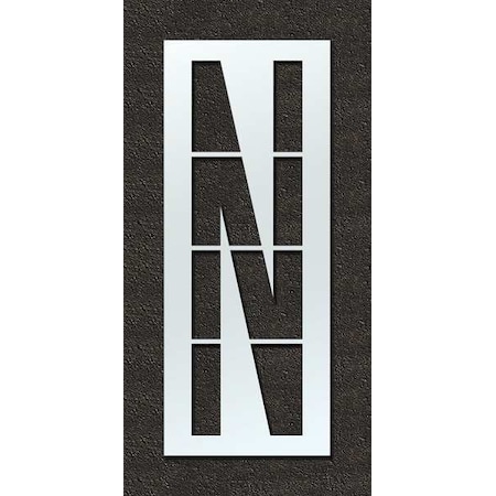 Airport Pavement Stencil, Letter, 108 in Character Height, Highway Gothic Font, Polyethylene, Clear MPN:STL-108-F108N
