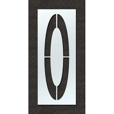 Airport Pavement Stencil, Letter, 108 in Character Height, Highway Gothic Font, Polyethylene, Clear MPN:STL-108-F108O
