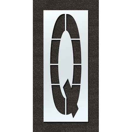 Airport Pavement Stencil, Letter, 108 in Character Height, Highway Gothic Font, Polyethylene, Clear MPN:STL-108-F108Q