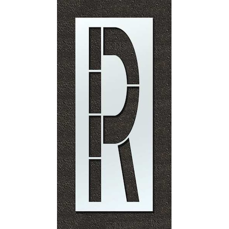 Airport Pavement Stencil, Letter, 108 in Character Height, Highway Gothic Font, Polyethylene, Clear MPN:STL-108-F108R
