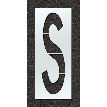 Airport Pavement Stencil, Letter, 108 in Character Height, Highway Gothic Font, Polyethylene, Clear MPN:STL-108-F108S