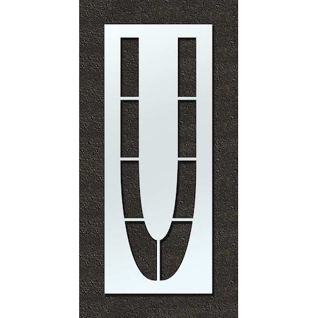Airport Pavement Stencil, Letter, 108 in Character Height, Highway Gothic Font, Polyethylene, Clear MPN:STL-108-F108U