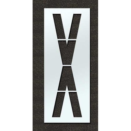 Airport Pavement Stencil, Letter, 108 in Character Height, Highway Gothic Font, Polyethylene, Clear MPN:STL-108-F108X