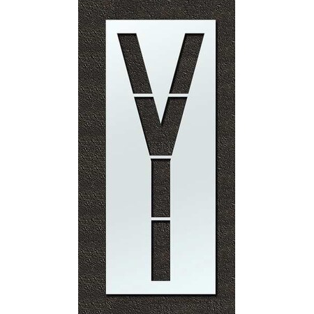 Airport Pavement Stencil, Letter, 108 in Character Height, Highway Gothic Font, Polyethylene, Clear MPN:STL-108-F108Y