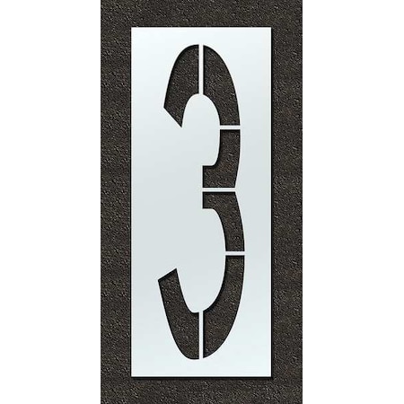 Airport Pavement Stencil, Number, 120 in Character Height, Highway Gothic Font, Clear, 1 Pieces MPN:STL-108-F1203