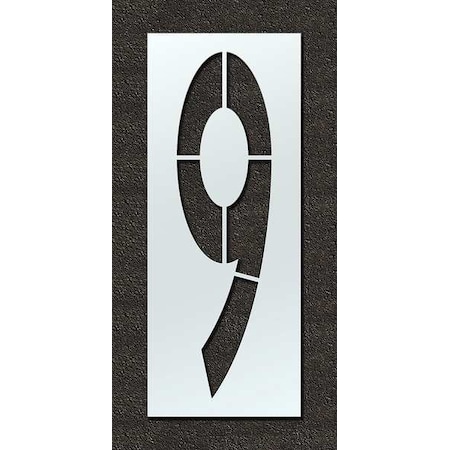 Airport Pavement Stencil, Number, 120 in Character Height, Highway Gothic Font, Clear, 1 Pieces MPN:STL-108-F1209
