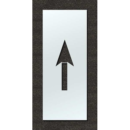 Airport Pavement Stencil, Symbol, Arrow, 60 in Character Height, Not Applicable Font, Clear MPN:STL-108-F120AR