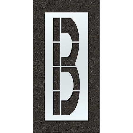 Airport Pavement Stencil, Letter, 120 in Character Height, Highway Gothic Font, Clear, 1 Pieces MPN:STL-108-F120B