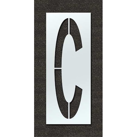 Airport Pavement Stencil, Letter, 120 in Character Height, Highway Gothic Font, Clear, 1 Pieces MPN:STL-108-F120C