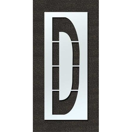 Airport Pavement Stencil, Letter, 120 in Character Height, Highway Gothic Font, Clear, 1 Pieces MPN:STL-108-F120D