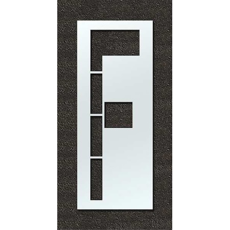 Airport Pavement Stencil, Letter, F, 120 in Character Height, Highway Gothic Font, Clear, 1 Pieces MPN:STL-108-F120F