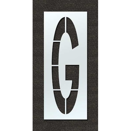 Airport Pavement Stencil, Letter, 120 in Character Height, Highway Gothic Font, Clear, 1 Pieces MPN:STL-108-F120G
