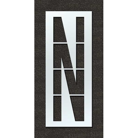 Airport Pavement Stencil, Letter, 120 in Character Height, Highway Gothic Font, Clear, 1 Pieces MPN:STL-108-F120N