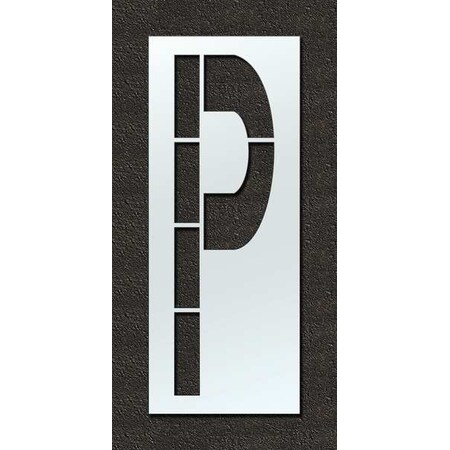 Airport Pavement Stencil, Letter, 120 in Character Height, Highway Gothic Font, Clear, 1 Pieces MPN:STL-108-F120P