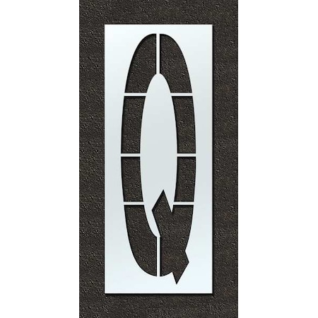 Airport Pavement Stencil, Letter, 120 in Character Height, Highway Gothic Font, Clear, 1 Pieces MPN:STL-108-F120Q