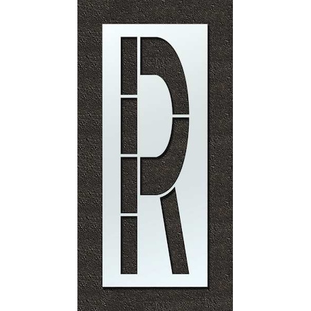 Airport Pavement Stencil, Letter, 120 in Character Height, Highway Gothic Font, Clear, 1 Pieces MPN:STL-108-F120R