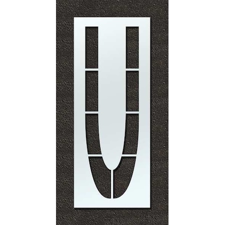 Airport Pavement Stencil, Letter, 120 in Character Height, Highway Gothic Font, Clear, 1 Pieces MPN:STL-108-F120U