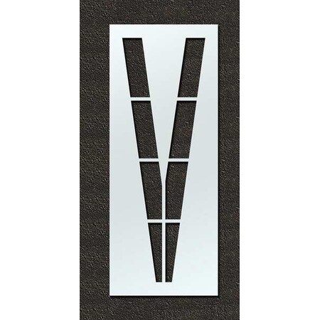 Airport Pavement Stencil, Letter, 120 in Character Height, Highway Gothic Font, Clear, 1 Pieces MPN:STL-108-F120V