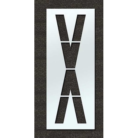 Airport Pavement Stencil, Letter, 120 in Character Height, Highway Gothic Font, Clear, 1 Pieces MPN:STL-108-F120X