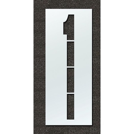 Airport Pavement Stencil, Number, 144 in Character Height, Highway Gothic Font, Clear, 1 Pieces MPN:STL-108-F1441