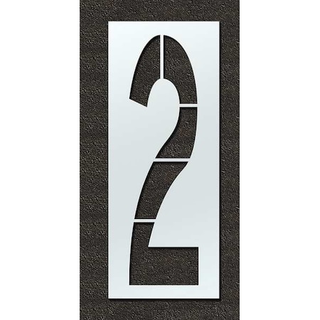 Airport Pavement Stencil, Number, 144 in Character Height, Highway Gothic Font, Clear, 1 Pieces MPN:STL-108-F1442