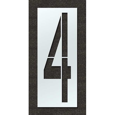 Airport Pavement Stencil, Number, 144 in Character Height, Highway Gothic Font, Clear, 1 Pieces MPN:STL-108-F1444