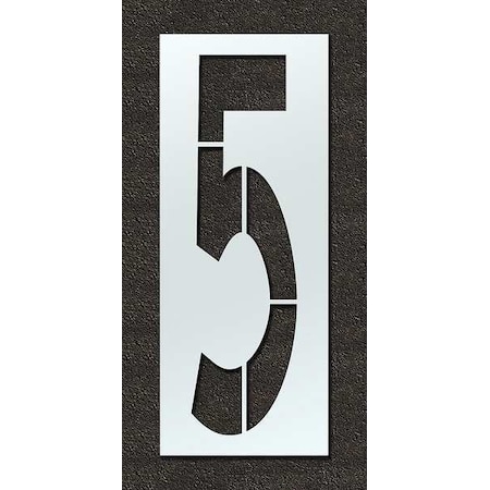 Airport Pavement Stencil, Number, 144 in Character Height, Highway Gothic Font, Clear, 1 Pieces MPN:STL-108-F1445