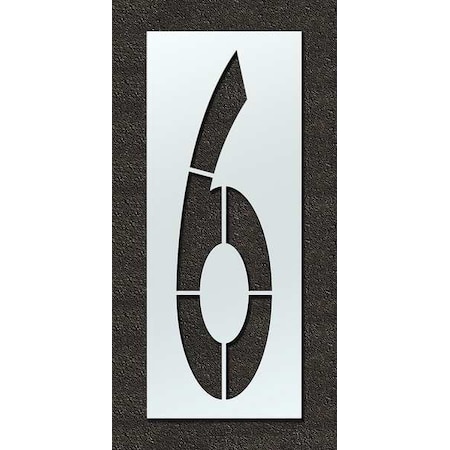 Airport Pavement Stencil, Number, 144 in Character Height, Highway Gothic Font, Clear, 1 Pieces MPN:STL-108-F1446