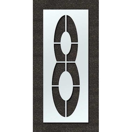 Airport Pavement Stencil, Number, 144 in Character Height, Highway Gothic Font, Clear, 1 Pieces MPN:STL-108-F1448
