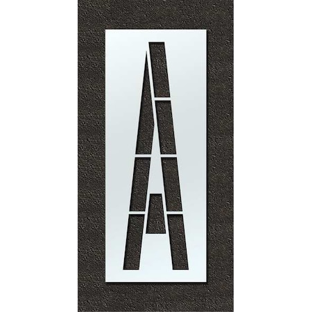 Airport Pavement Stencil, Letter, 144 in Character Height, Highway Gothic Font, Clear, 1 Pieces MPN:STL-108-F144A