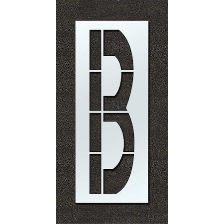 Airport Pavement Stencil, Letter, 144 in Character Height, Highway Gothic Font, Clear, 1 Pieces MPN:STL-108-F144B