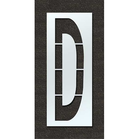 Airport Pavement Stencil, Letter, 144 in Character Height, Highway Gothic Font, Clear, 1 Pieces MPN:STL-108-F144D