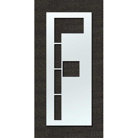 Airport Pavement Stencil, Letter, F, 144 in Character Height, Highway Gothic Font, Clear, 1 Pieces MPN:STL-108-F144F