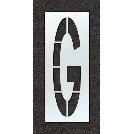 Airport Pavement Stencil, Letter, 144 in Character Height, Highway Gothic Font, Clear, 1 Pieces MPN:STL-108-F144G
