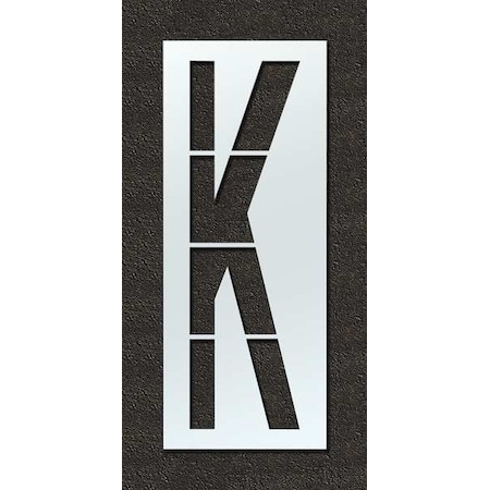 Airport Pavement Stencil, Letter, 144 in Character Height, Highway Gothic Font, Clear, 1 Pieces MPN:STL-108-F144K