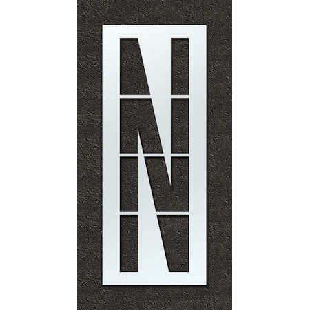 Airport Pavement Stencil, Letter, 144 in Character Height, Highway Gothic Font, Clear, 1 Pieces MPN:STL-108-F144N