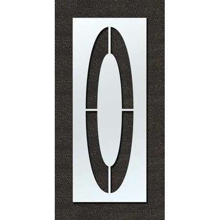 Airport Pavement Stencil, Letter, 144 in Character Height, Highway Gothic Font, Clear, 1 Pieces MPN:STL-108-F144O
