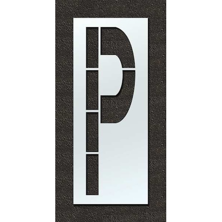 Airport Pavement Stencil, Letter, 144 in Character Height, Highway Gothic Font, Clear, 1 Pieces MPN:STL-108-F144P