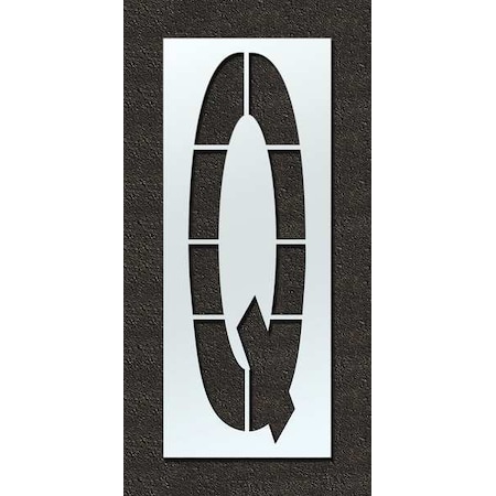 Airport Pavement Stencil, Letter, 144 in Character Height, Highway Gothic Font, Clear, 1 Pieces MPN:STL-108-F144Q