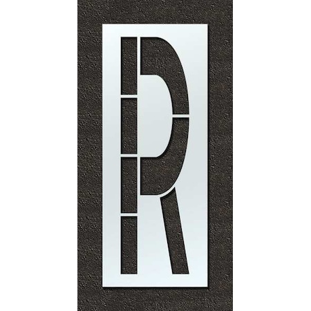 Airport Pavement Stencil, Letter, 144 in Character Height, Highway Gothic Font, Clear, 1 Pieces MPN:STL-108-F144R