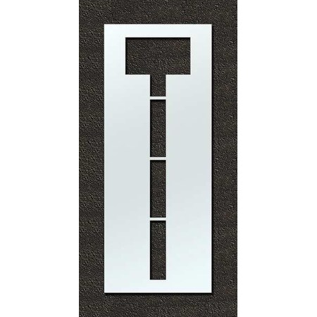 Airport Pavement Stencil, Letter, 144 in Character Height, Highway Gothic Font, Clear, 1 Pieces MPN:STL-108-F144T