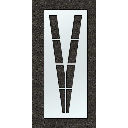 Airport Pavement Stencil, Letter, 144 in Character Height, Highway Gothic Font, Clear, 1 Pieces MPN:STL-108-F144V