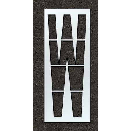 Airport Pavement Stencil, Letter, 144 in Character Height, Highway Gothic Font, Clear, 1 Pieces MPN:STL-108-F144W