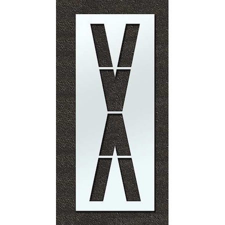 Airport Pavement Stencil, Letter, 144 in Character Height, Highway Gothic Font, Clear, 1 Pieces MPN:STL-108-F144X