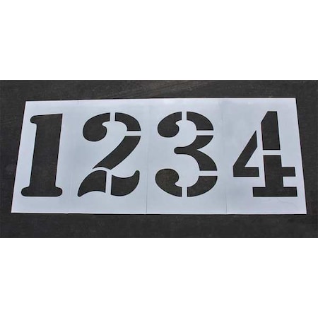 Athletic Stencil, Symbol, Track & Field, 36 in Character Height, Polyethylene, Clear, 8 Pieces MPN:STL-108-F6100