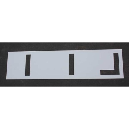 Athletic Stencil, Symbol, Football Field, 24 in Character Height, Not Applicable Font, Polyethylene MPN:STL-108-HASH
